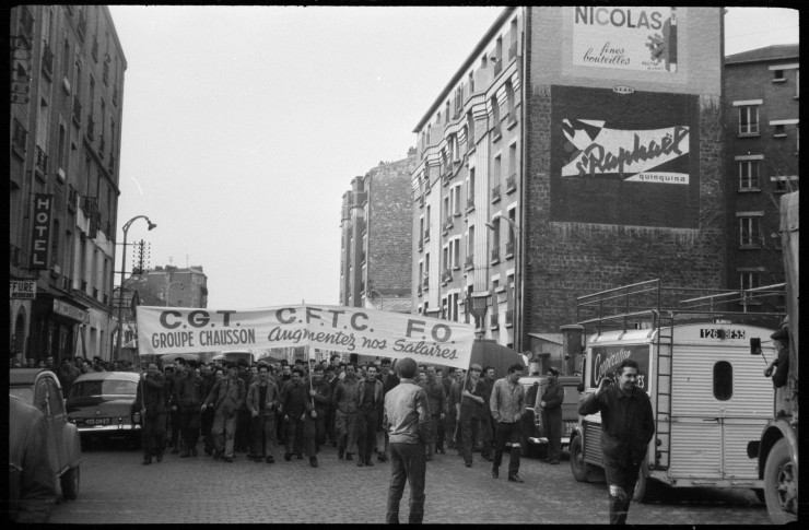 Manifestation à l'usine Chausson